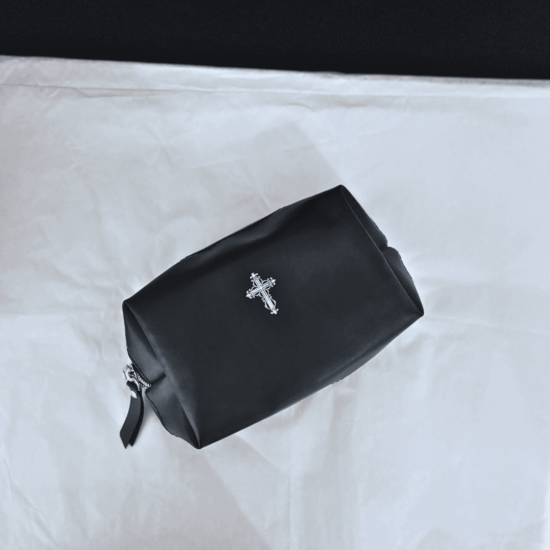 Gothic Cross Leather Pouch