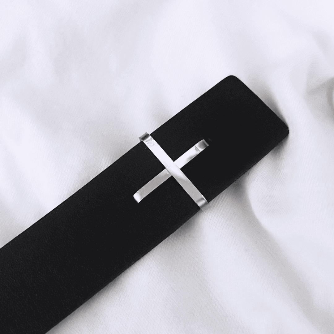 Leather Cross Cuff Bracelet
