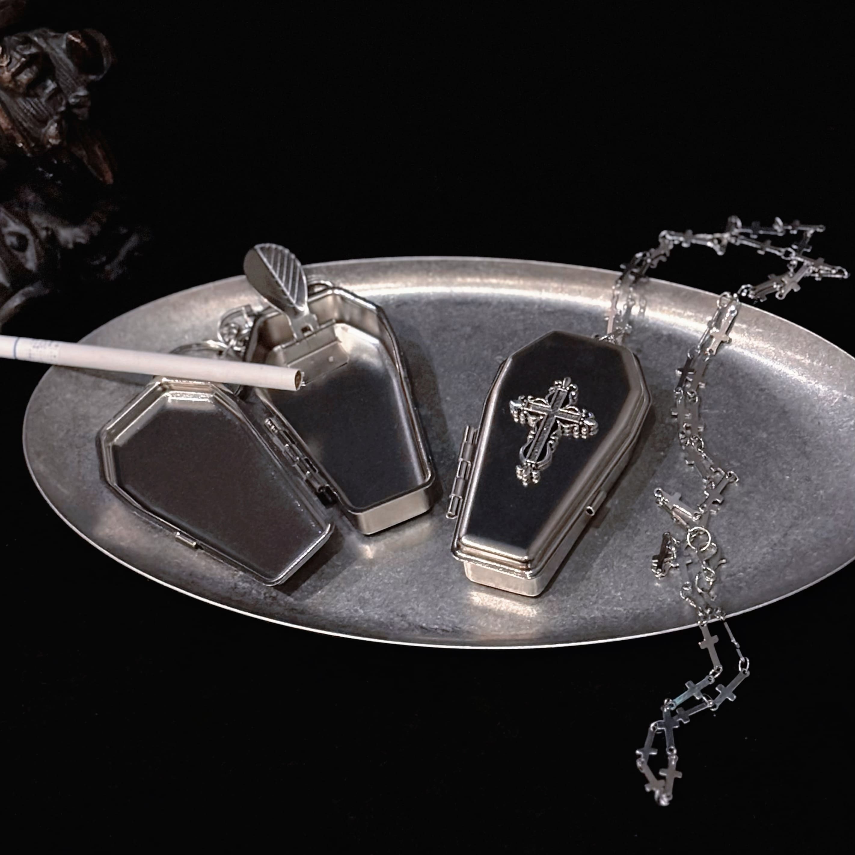 Gothic Cross Ashtray Necklace