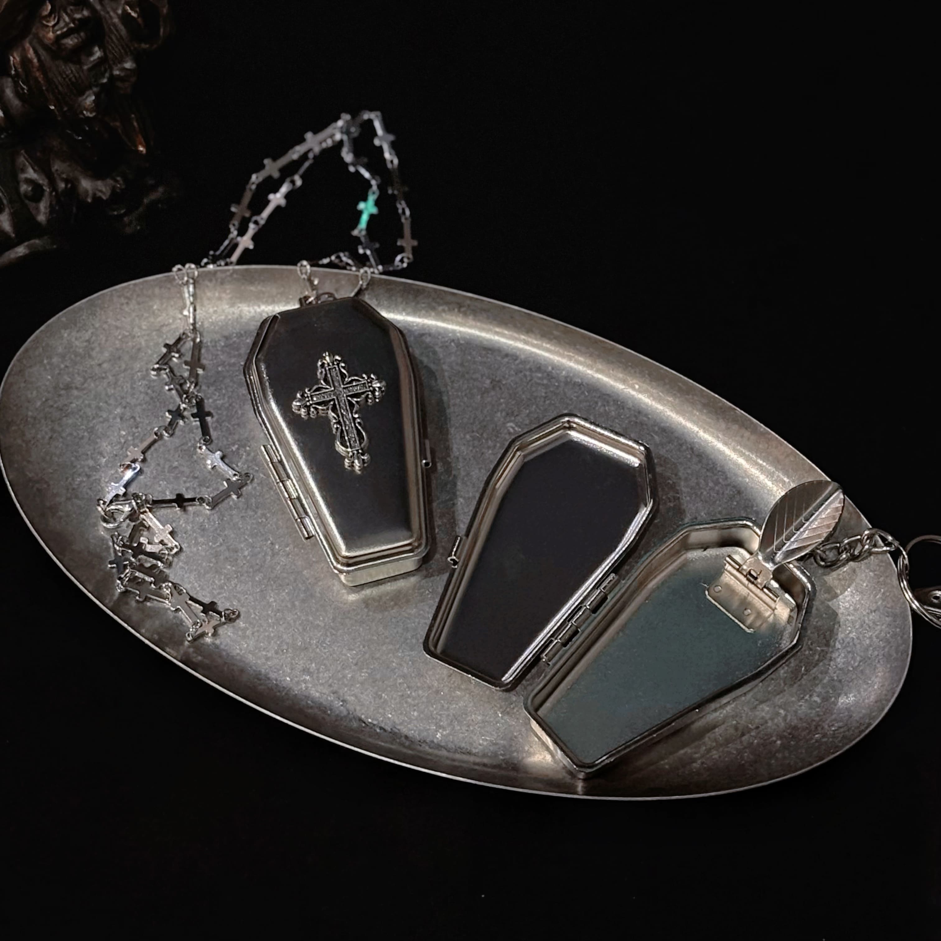 Gothic Cross Ashtray Necklace