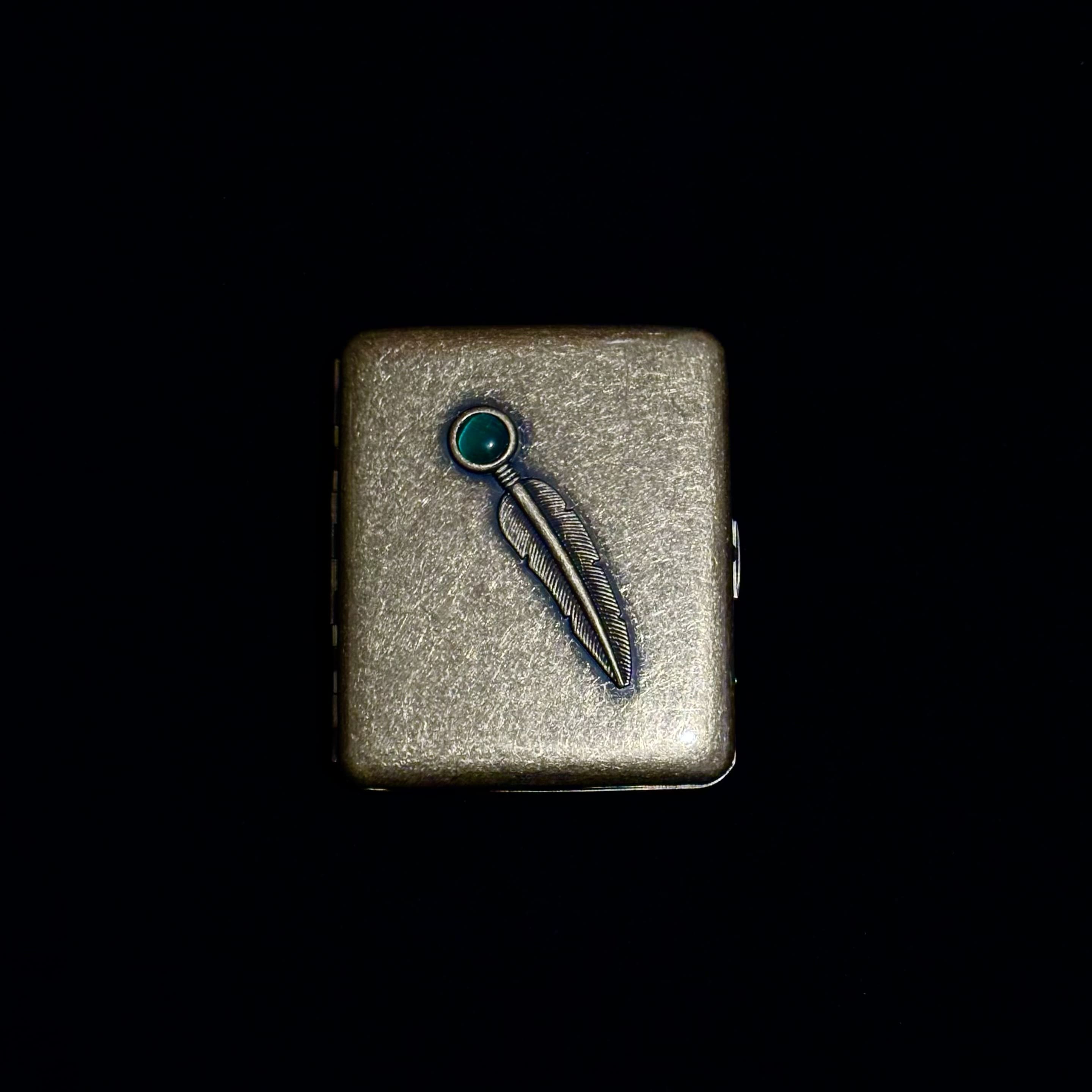 Vintage Feather Cigarette Case