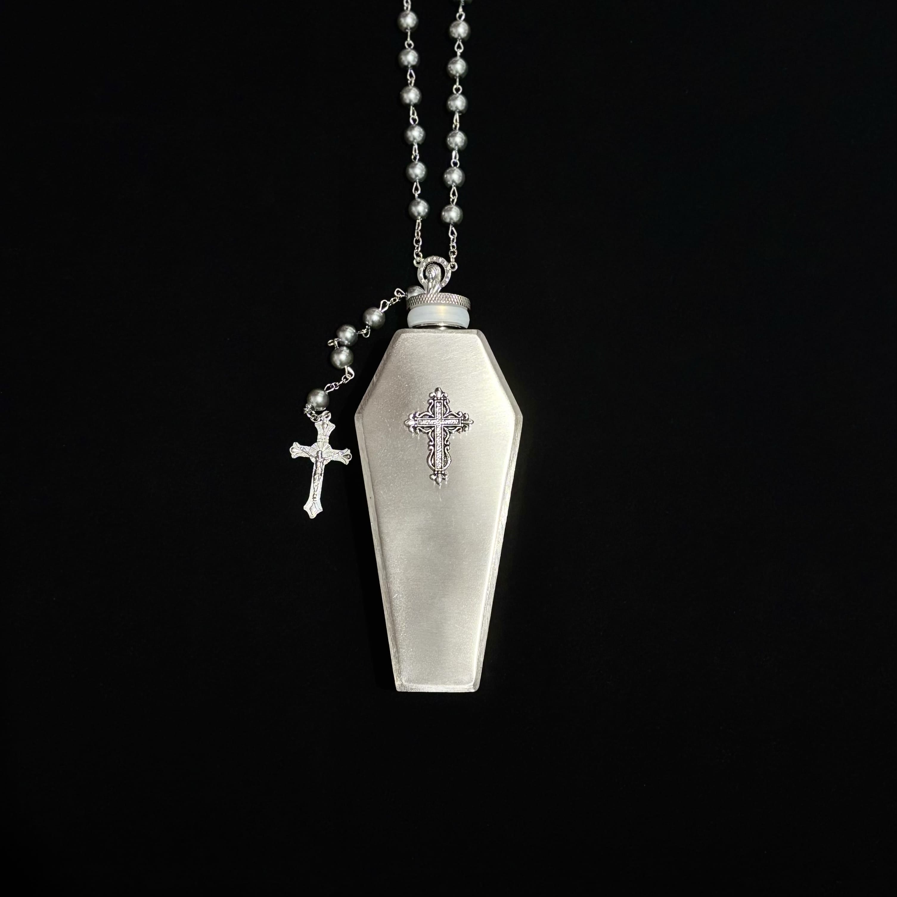 Gothic Cross Flask Necklace