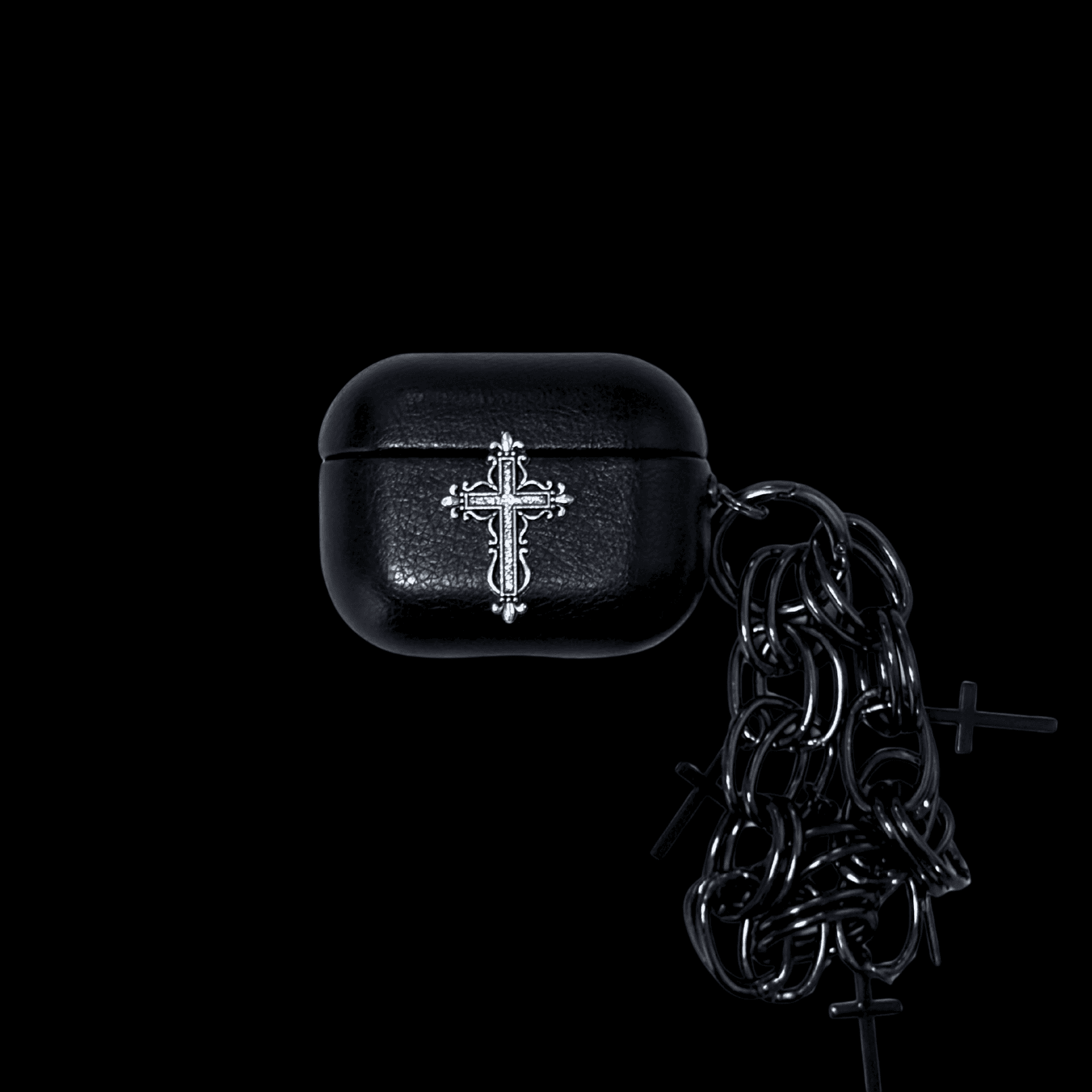 Gothic Cross Leather AirPods Case