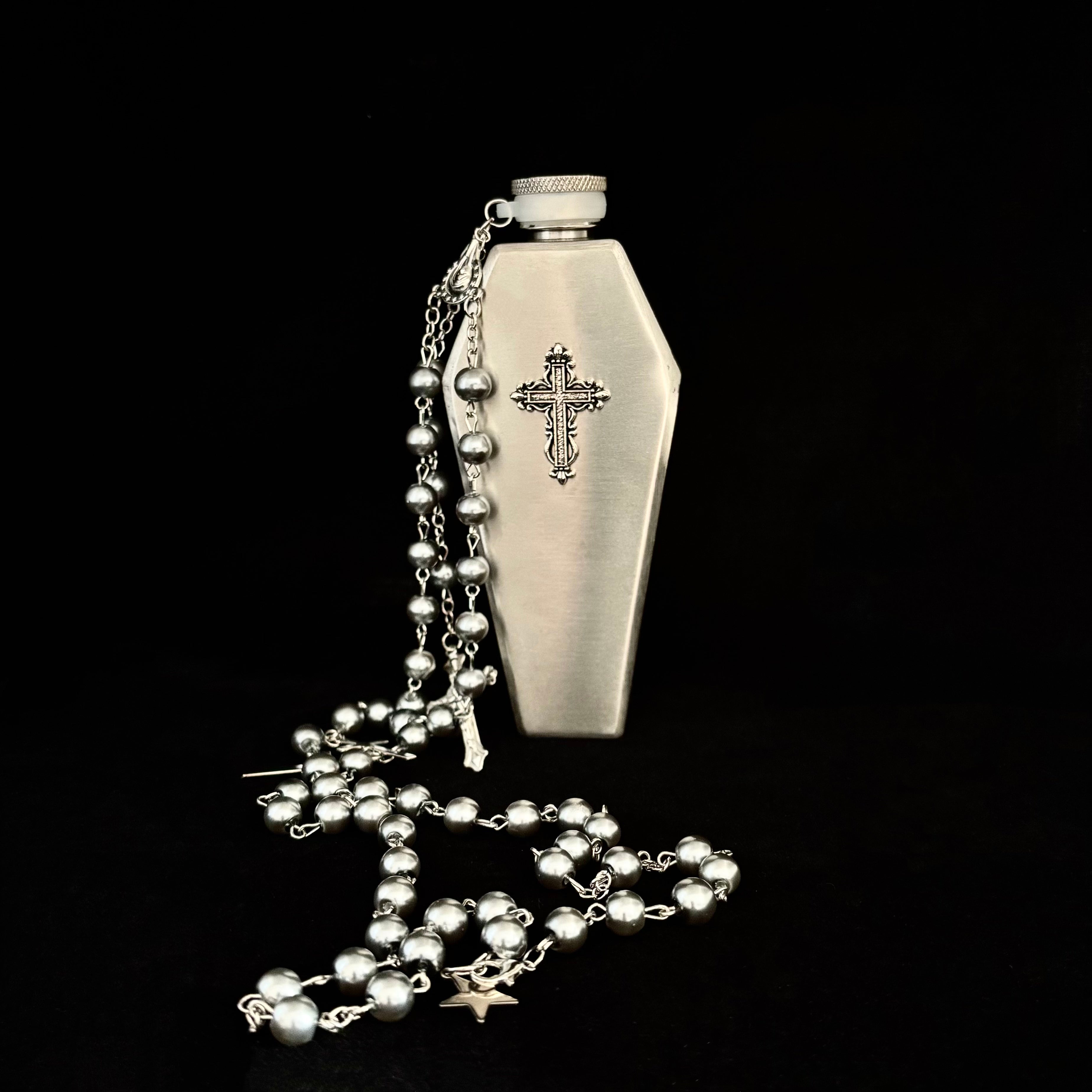 Gothic Cross Flask Necklace