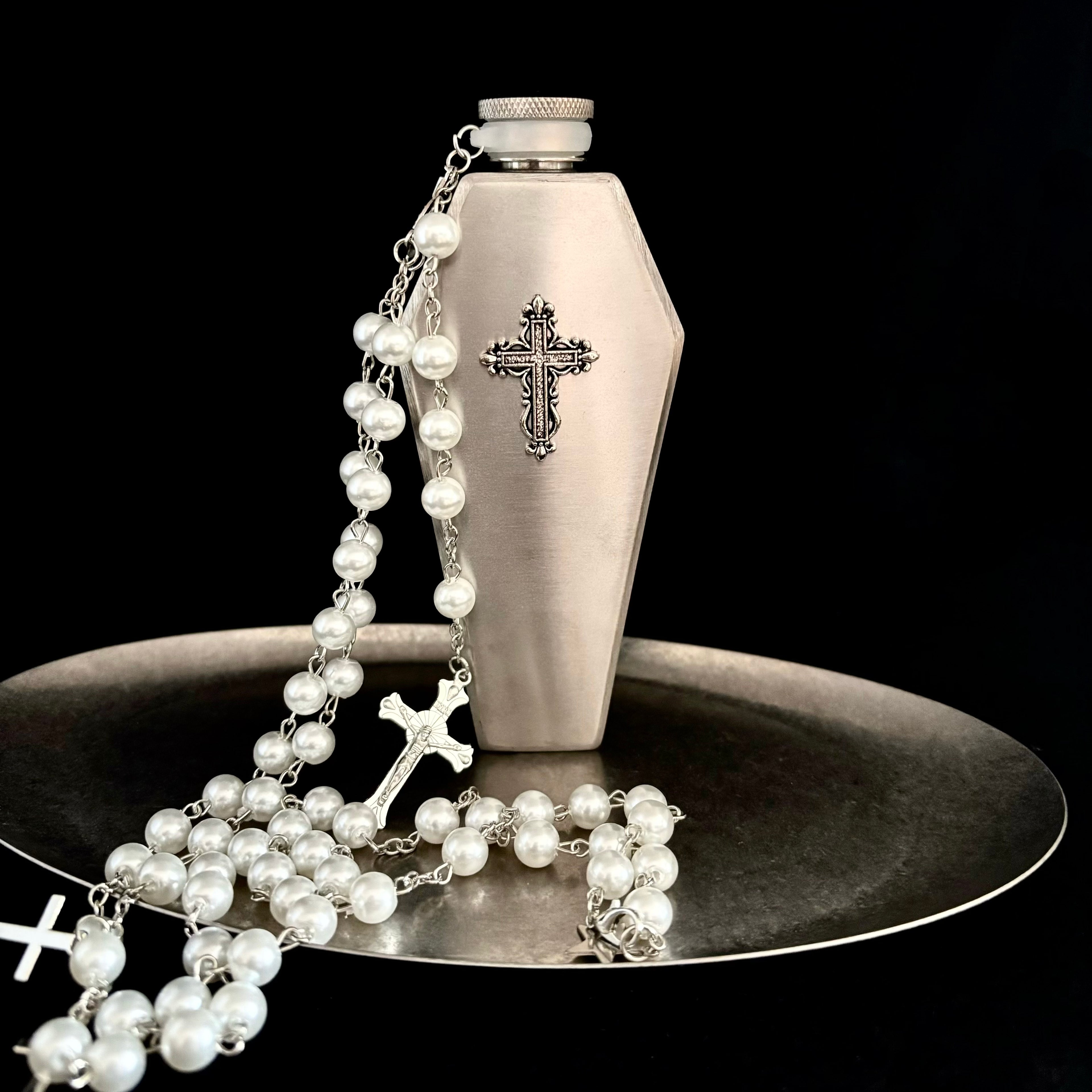 Gothic Cross Flask Necklace