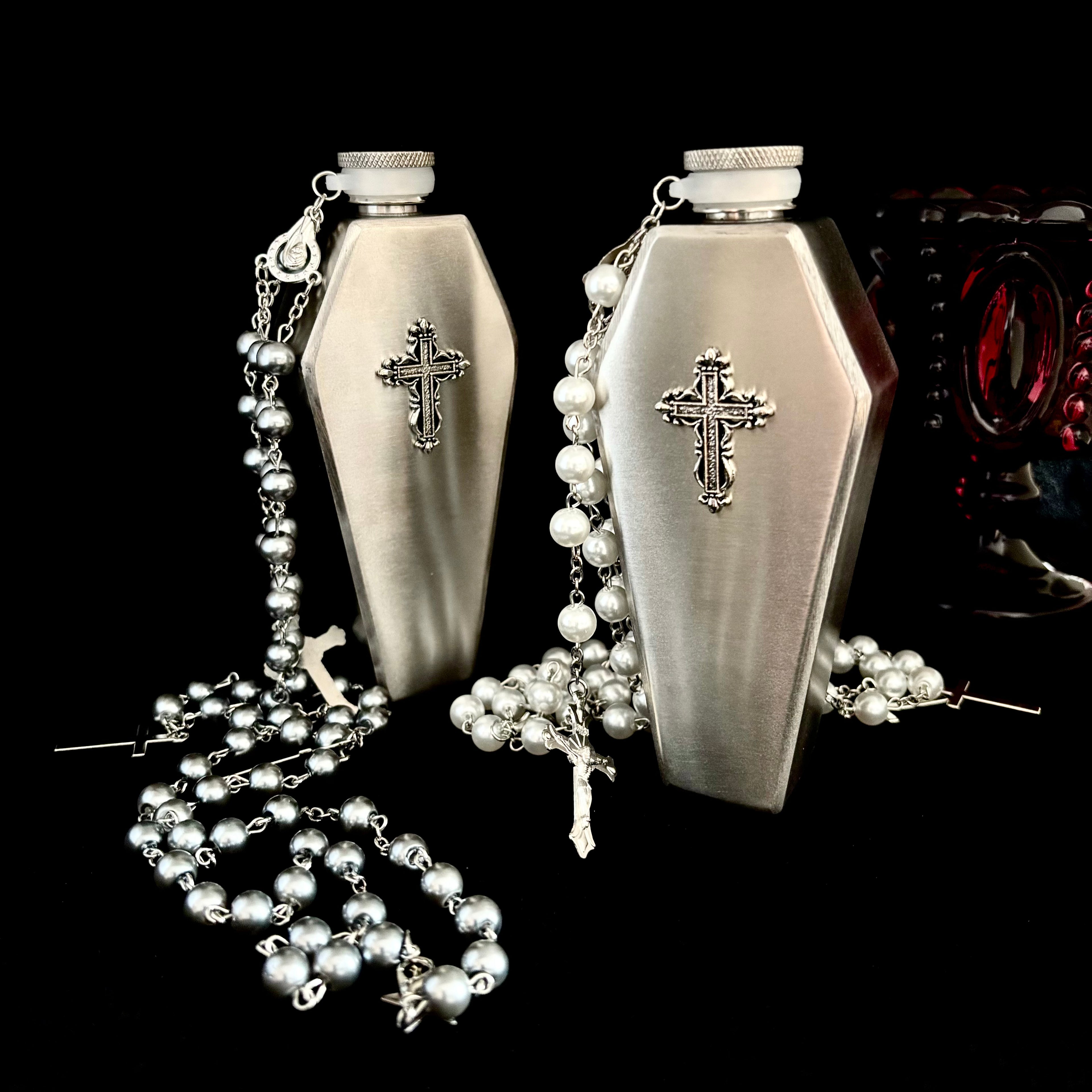 Gothic Cross Flask Necklace