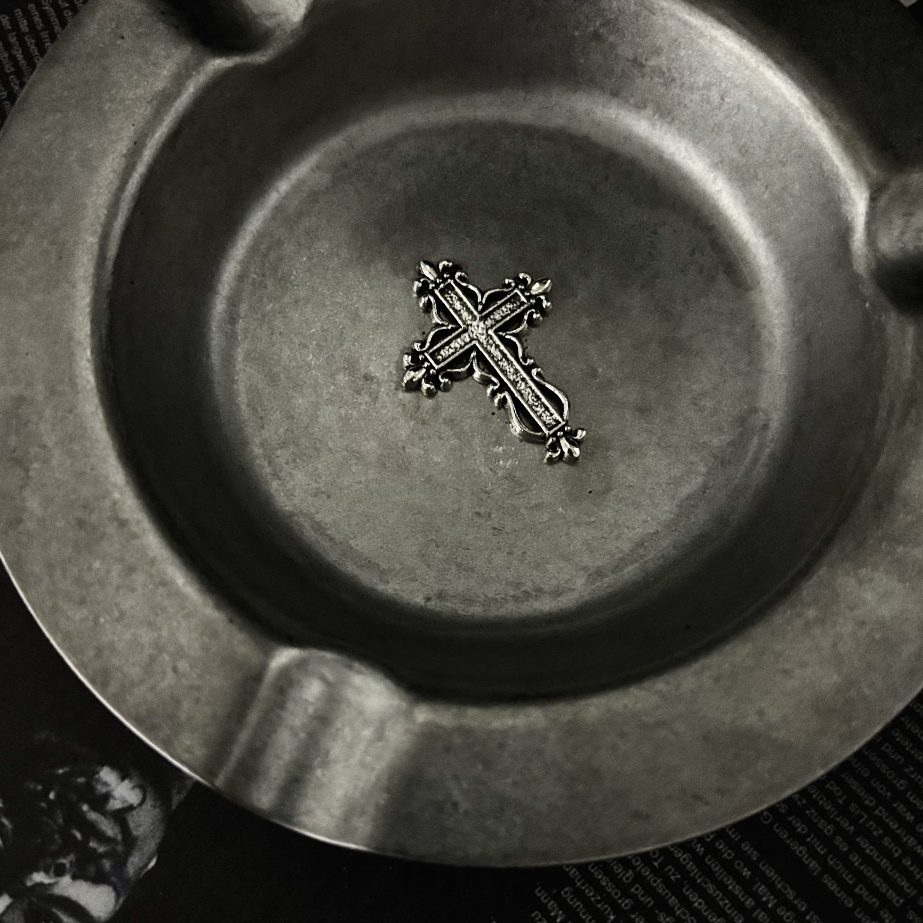 Gothic Cross Vintage Ashtray