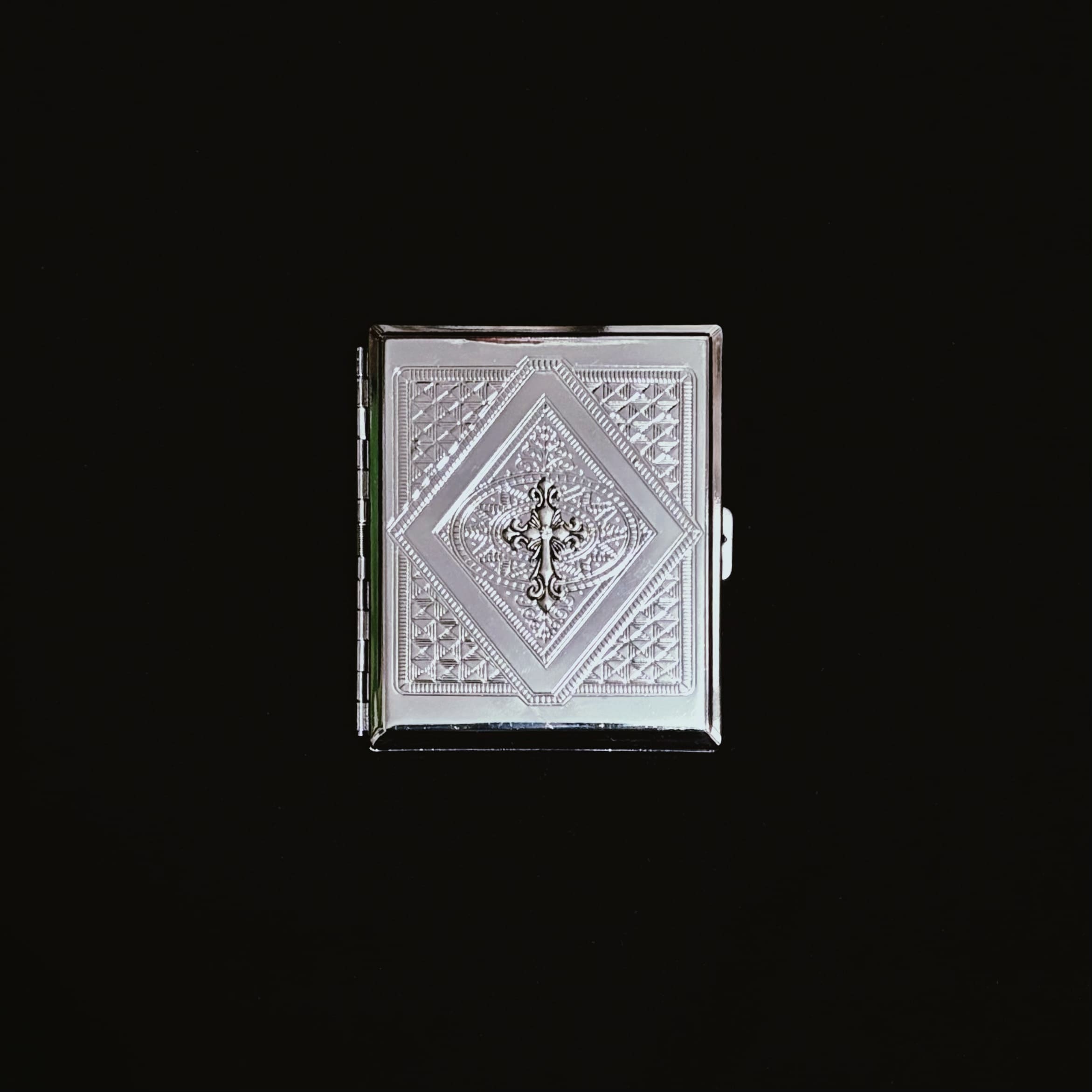 Gothic Embossed Cross Cigarette Case