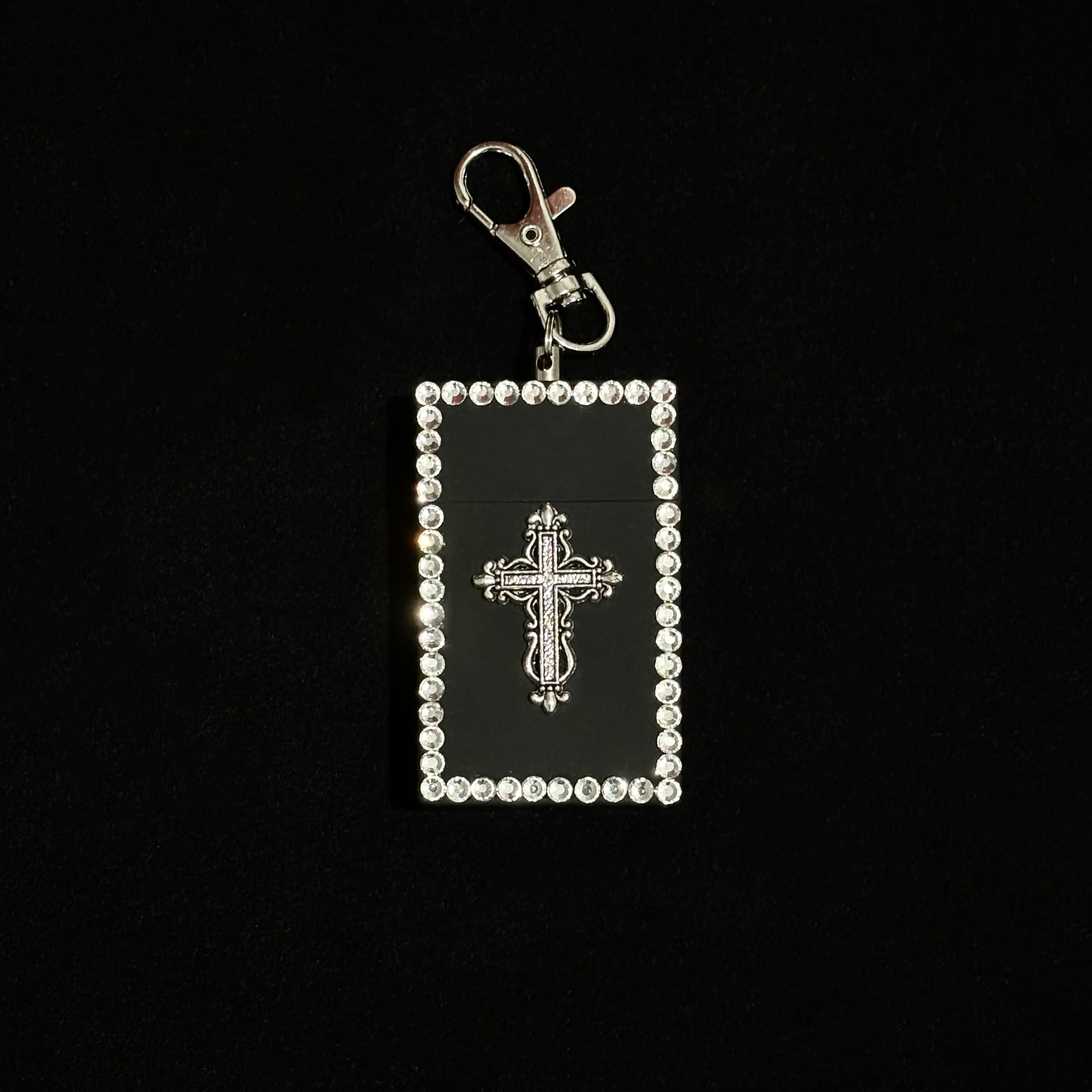 Gothic Cross Ashtray-Box Bag Charm & Keychain