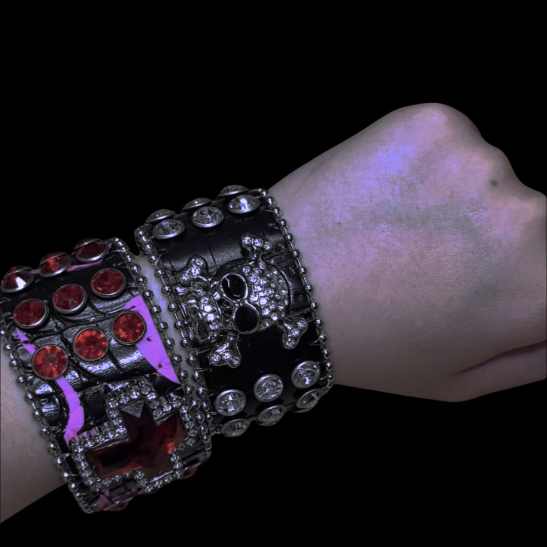 Gothic Studded Cuff Bracelet