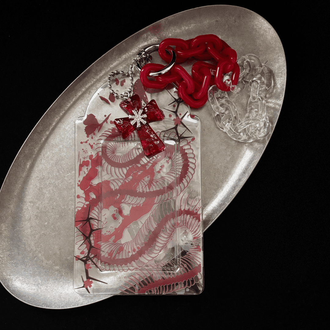 Red Serpent Cardholder Bag Charm