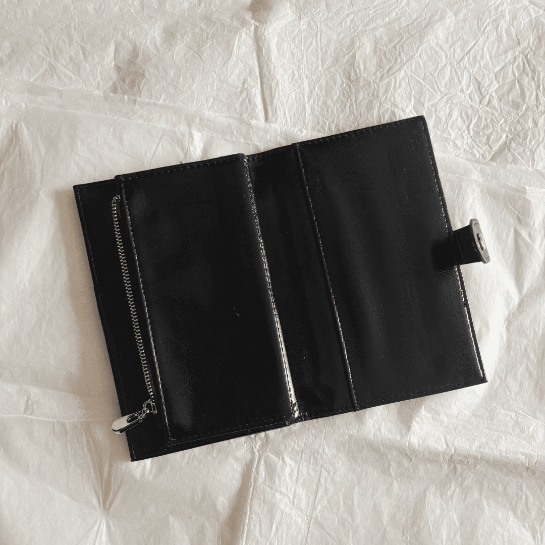 Gothic Cross Leather Passport Holder