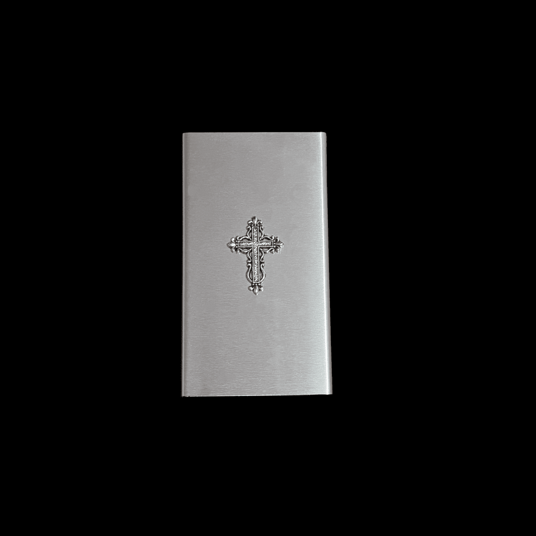 Gothic Cross Slide-Open Cigarette Case