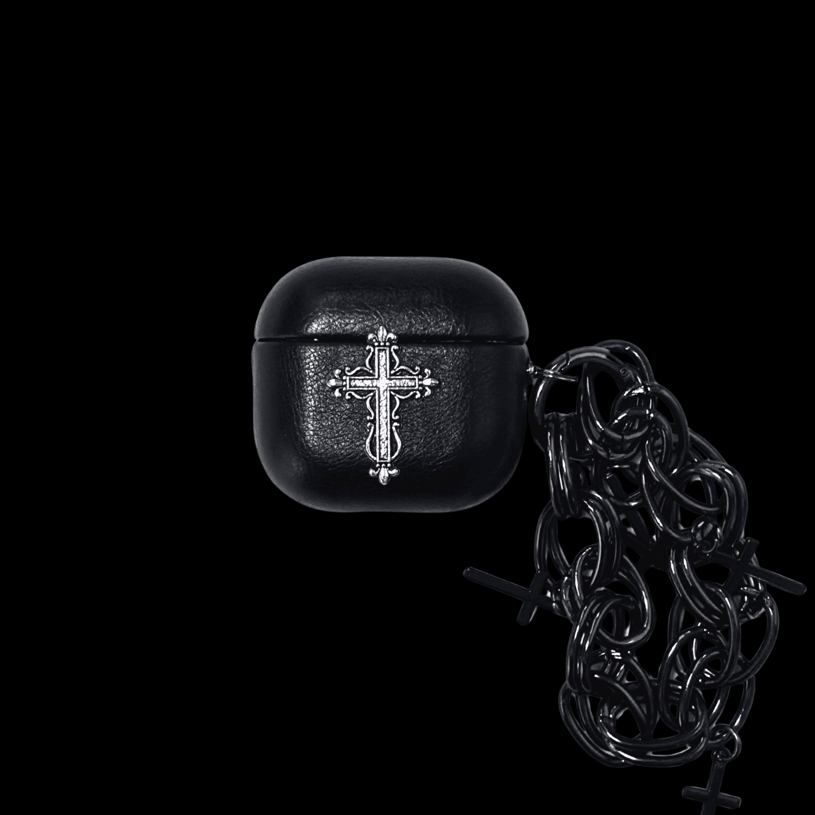 Gothic Cross Leather AirPods Case
