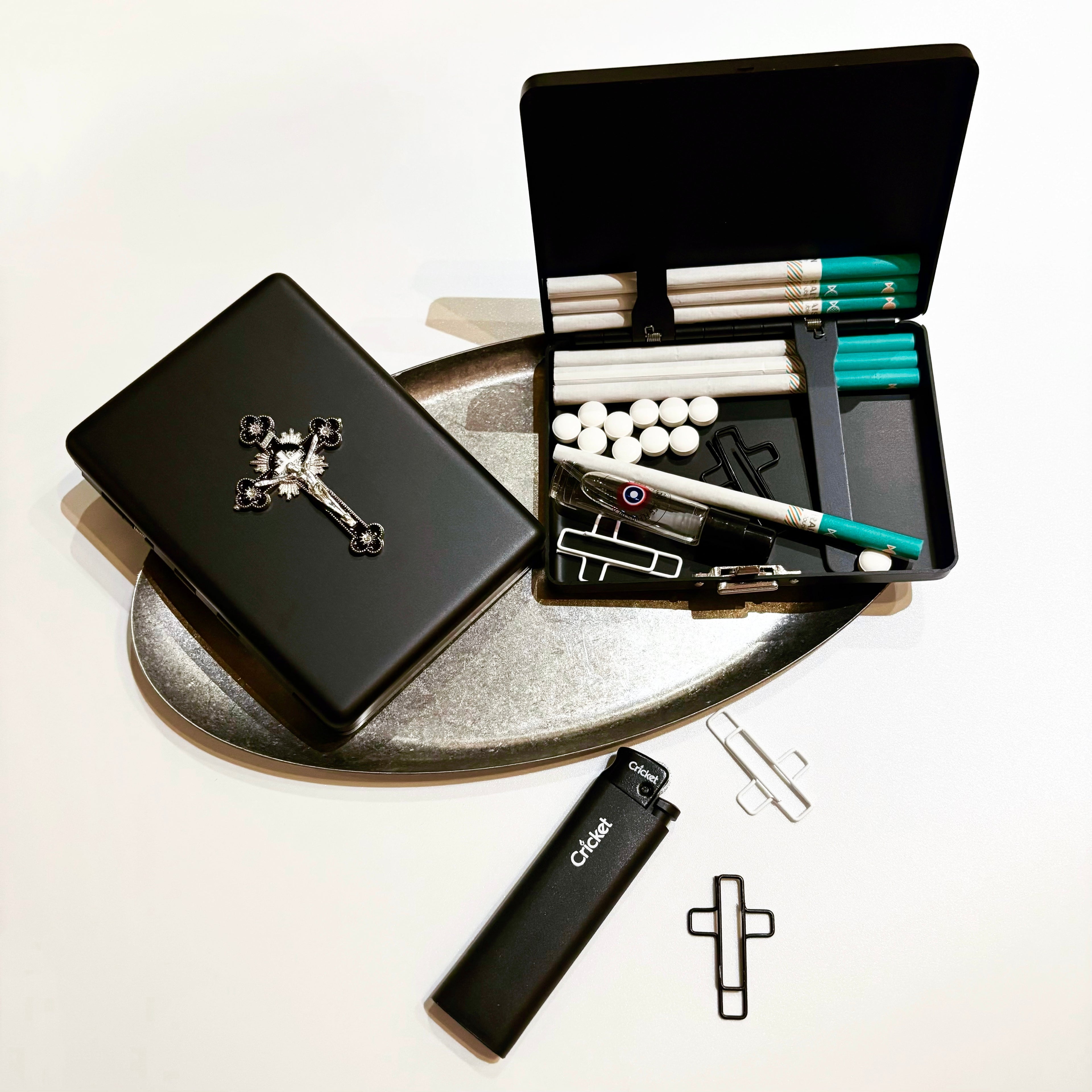 Black Cross Cigarette/Card Case