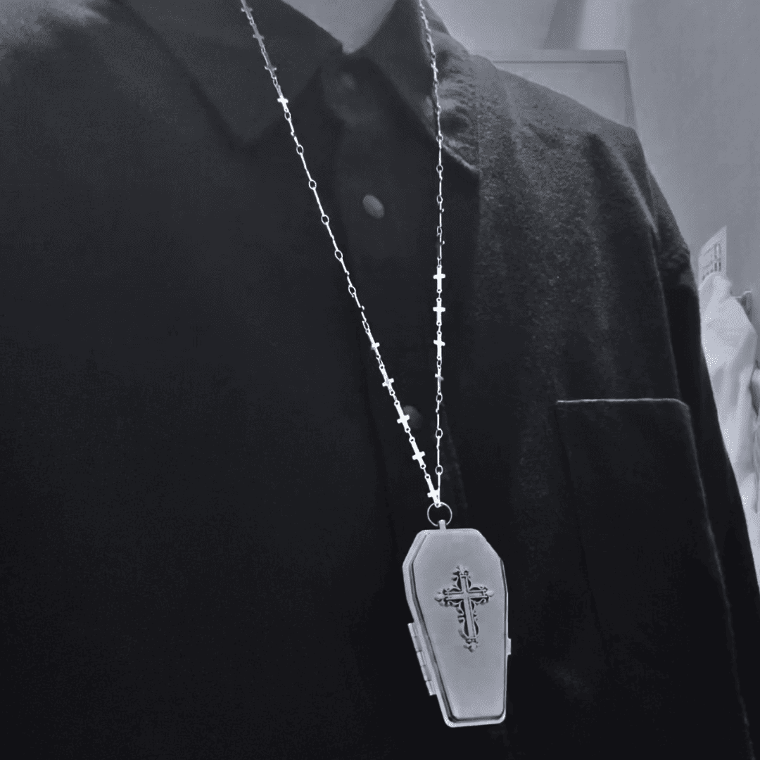 Gothic Cross Ashtray Necklace