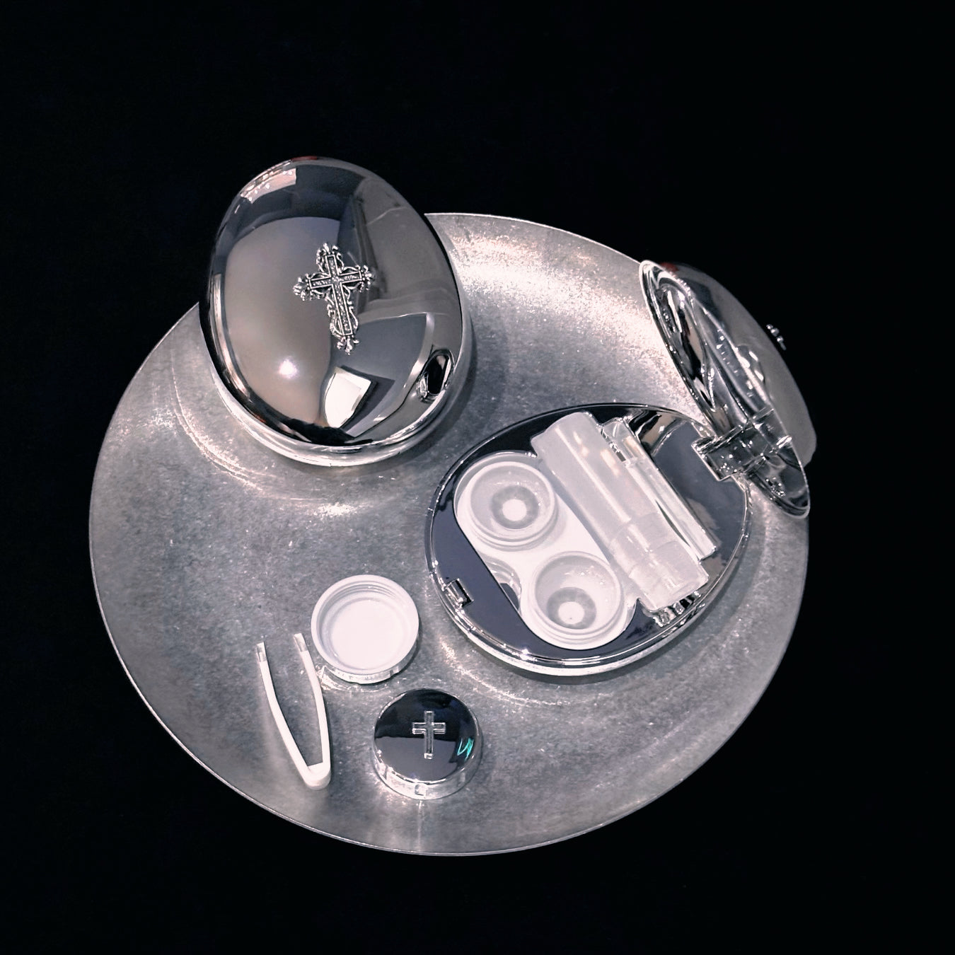 Gothic Cross Contact Lens Case