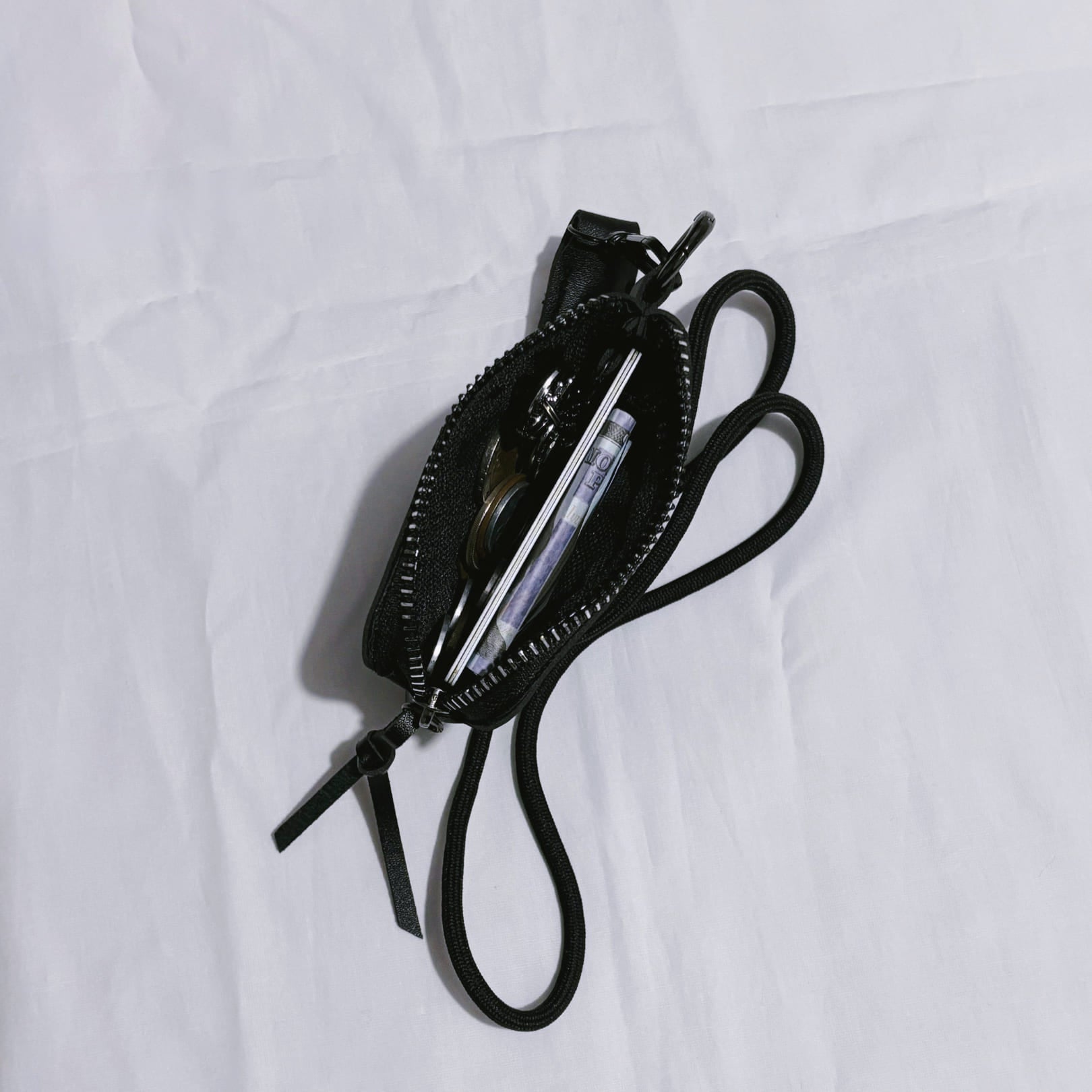 Gothic Cross Leather Coin Pouch