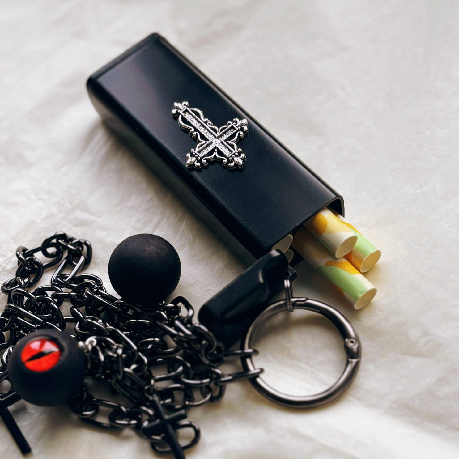 Gothic Cross CigaretteCase & BagCharm