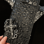 Skull Relief Leather Wallet