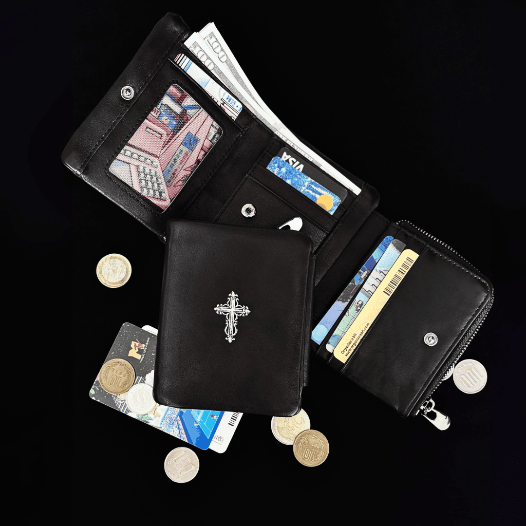 Gothic Cross Leather Wallet