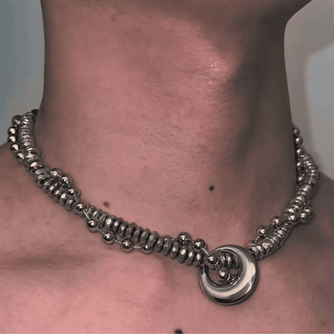 Entwined Shard & Moon Necklace