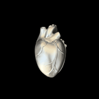 Heart-shaped gothic trinket tray with lid for jewelry and everyday essentials