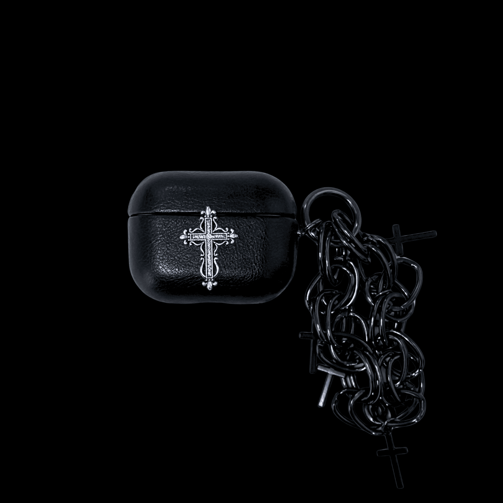 Gothic Cross Leather AirPods Case