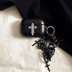 Gothic Cross Leather AirPods Case