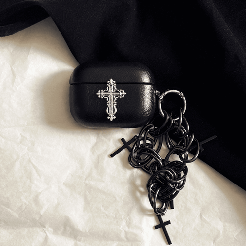 Gothic Cross Leather AirPods Case – COSMOS.GOODS