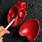 Red heart-shaped gothic catchall tray for jewelry and small accessories