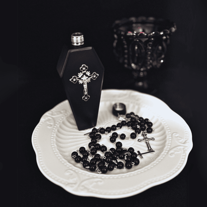 Black Cross Flask Necklace