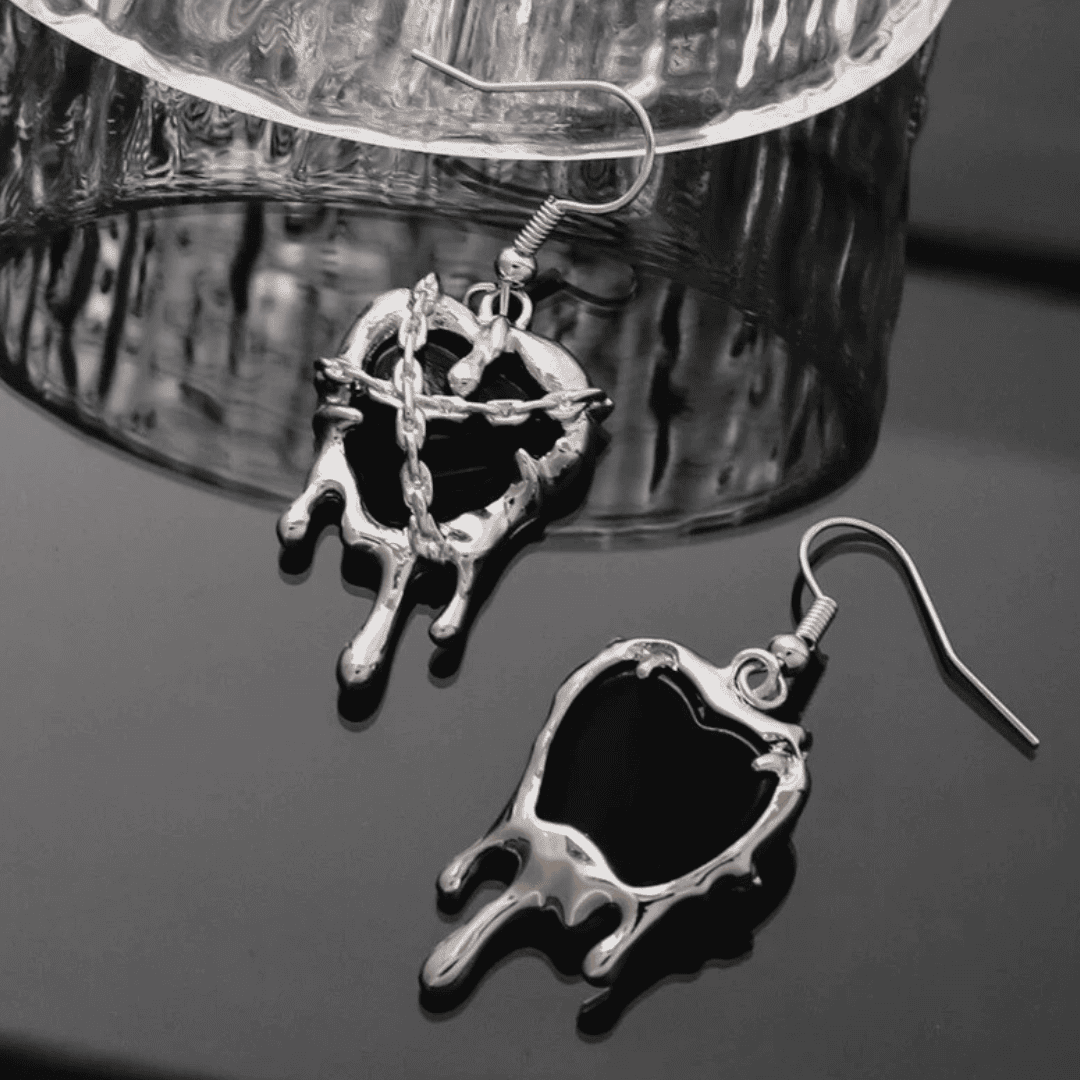 Shackled Heart Earrings