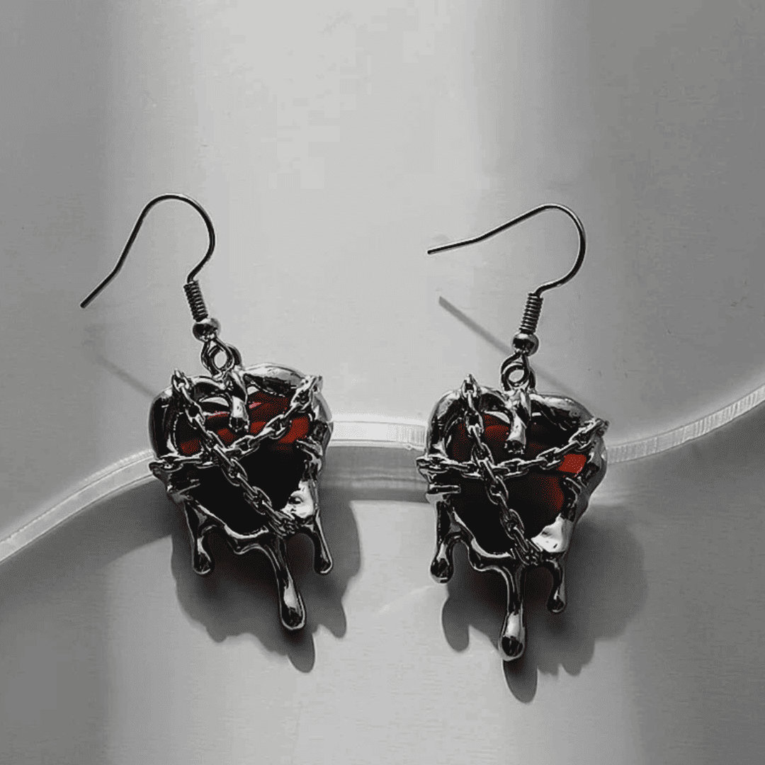 Shackled Heart Earrings