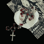 Crimson Devotion Cross Necklace
