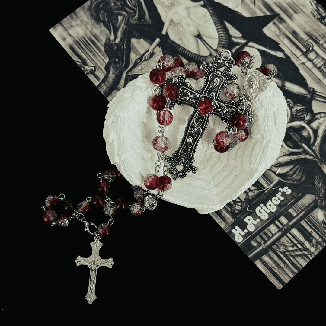 Crimson Devotion Cross Necklace
