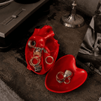 Sculptural Gothic heart tray for dark romantic bedroom decor