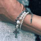 Pearl Cross Bracelet