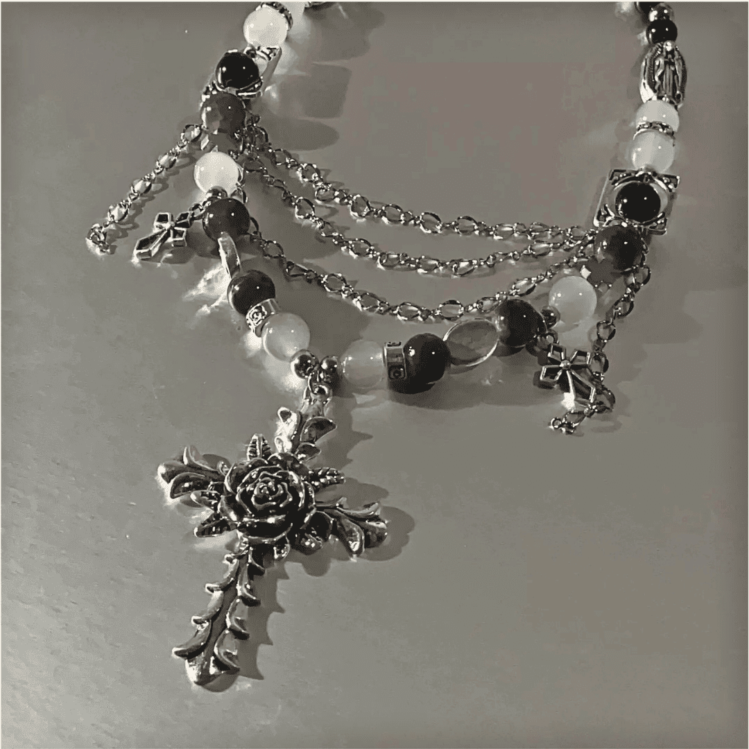 Rose-Cross Necklace