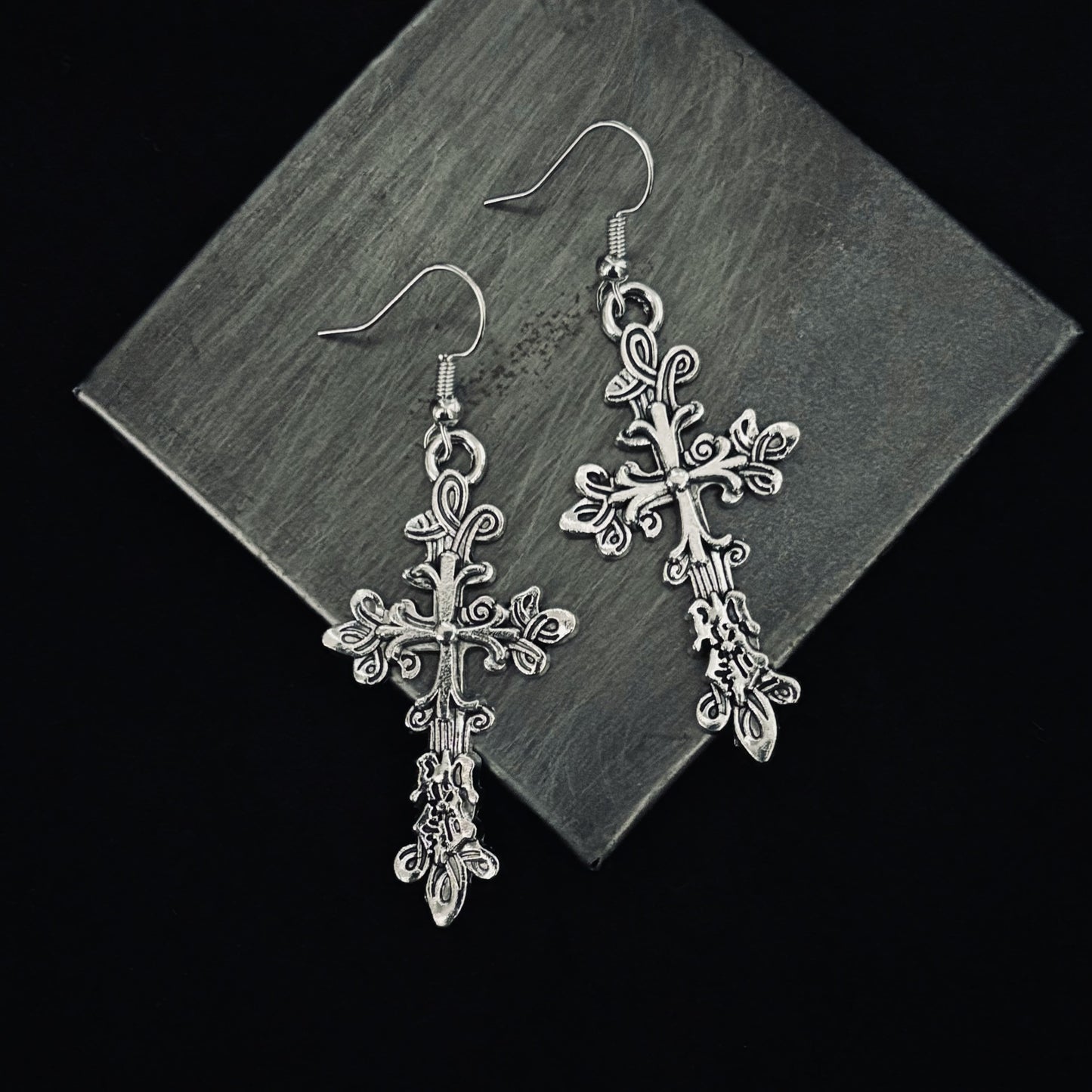 Vintage Cross Earrings