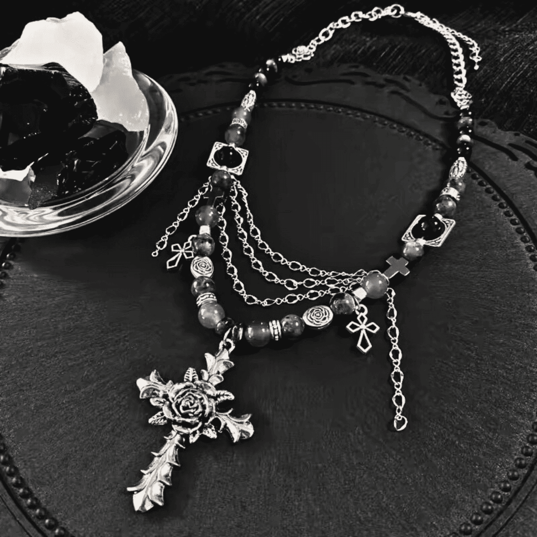 Rose-Cross Necklace