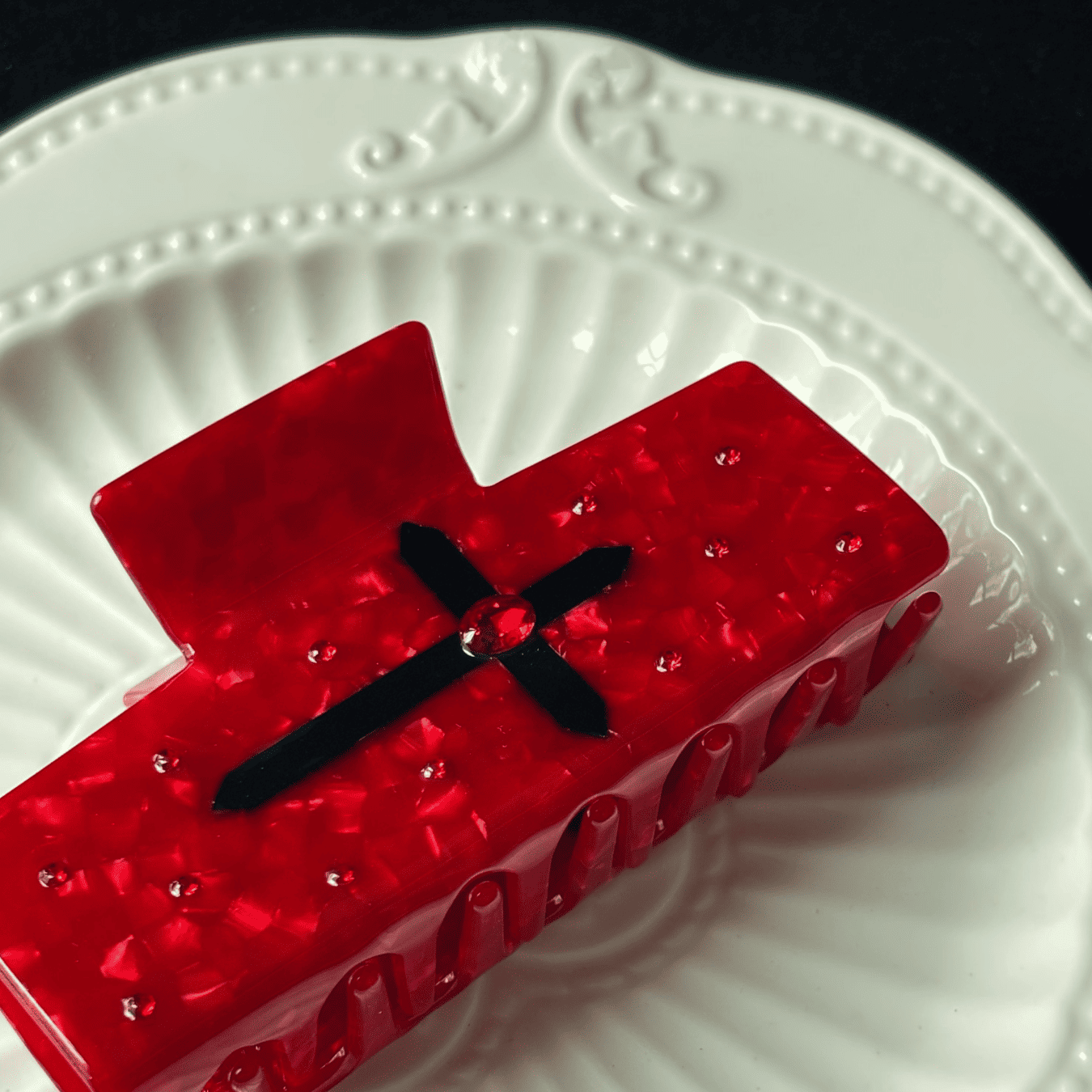 Blood Red Gothic Hair Claw