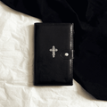 Gothic Cross Leather Passport Holder