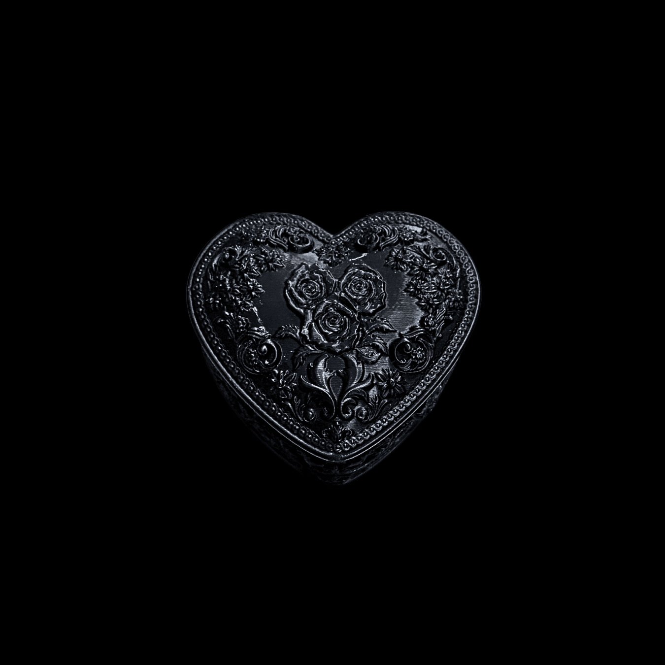 Dark Rose Relief Jewelry Box