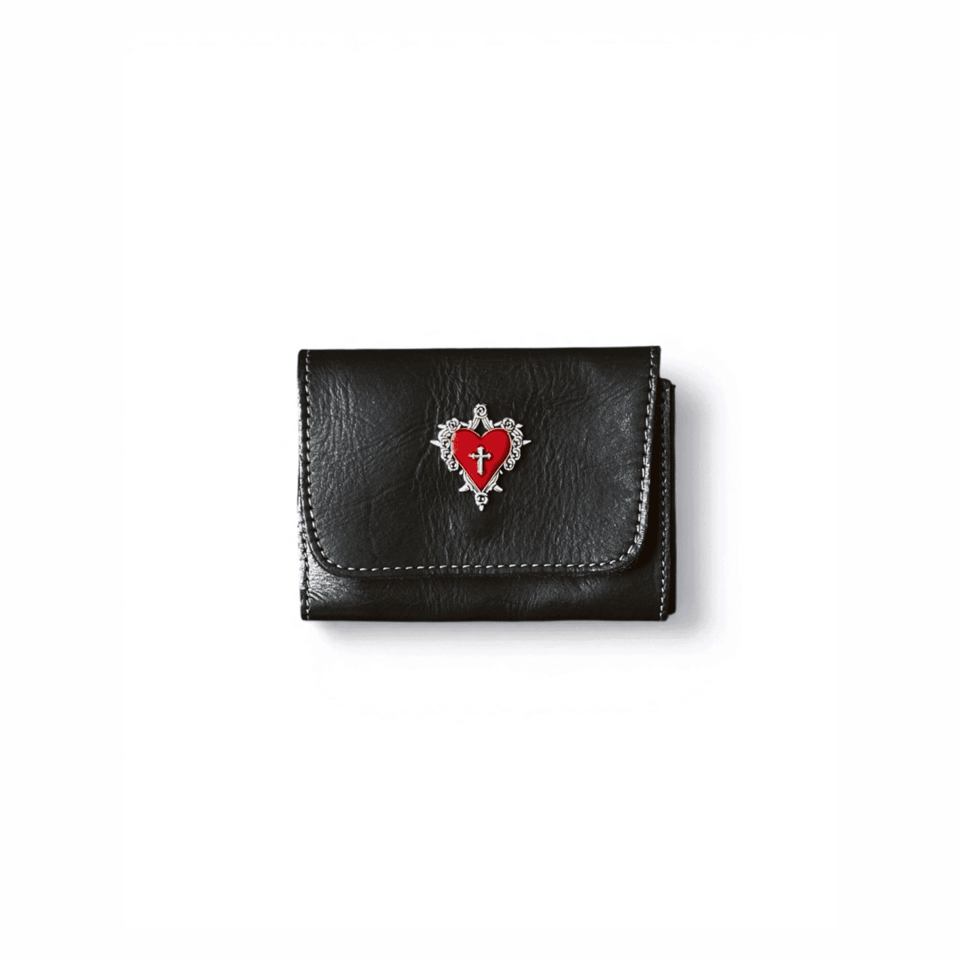 Thorned Heart Leather Card Holder & Coin Wallet