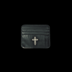 Gothic Cross Leather Card Holder