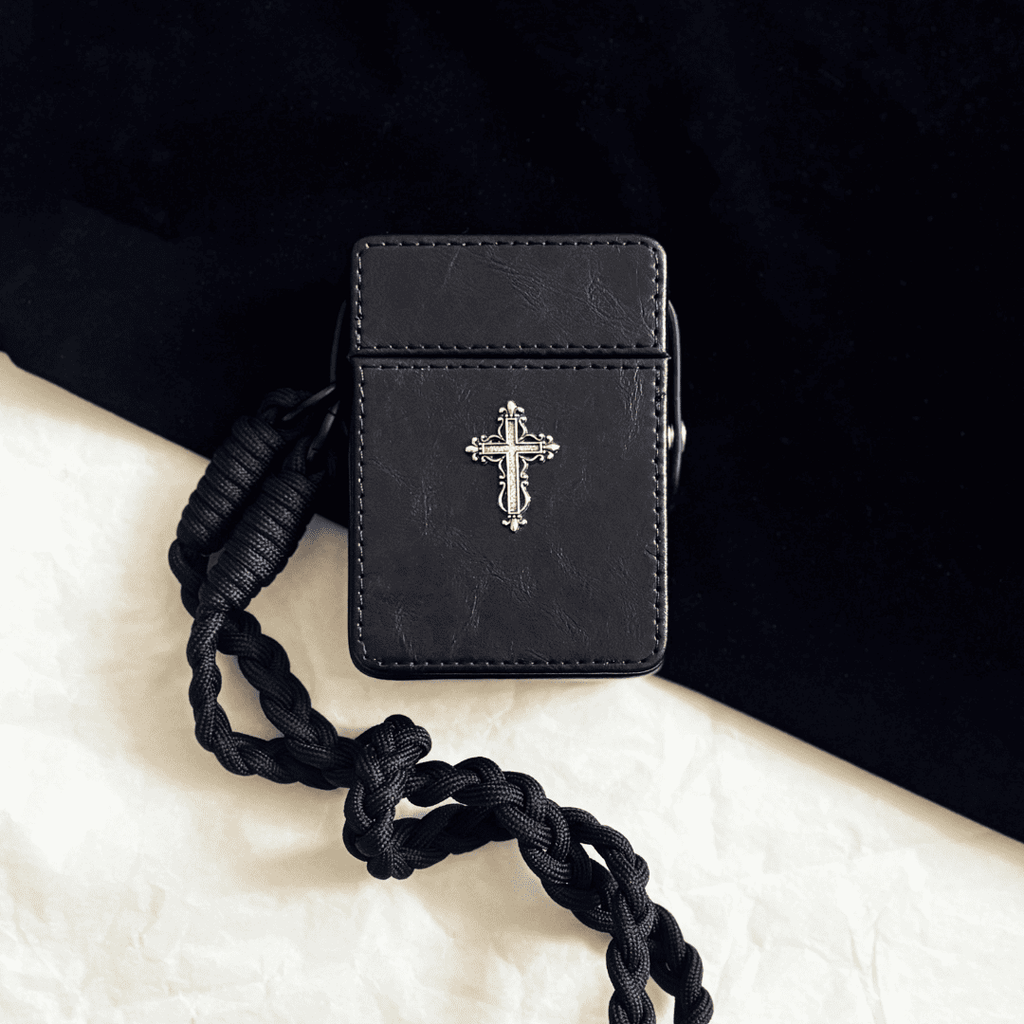 Gothic Cross Leather Cigarette Case