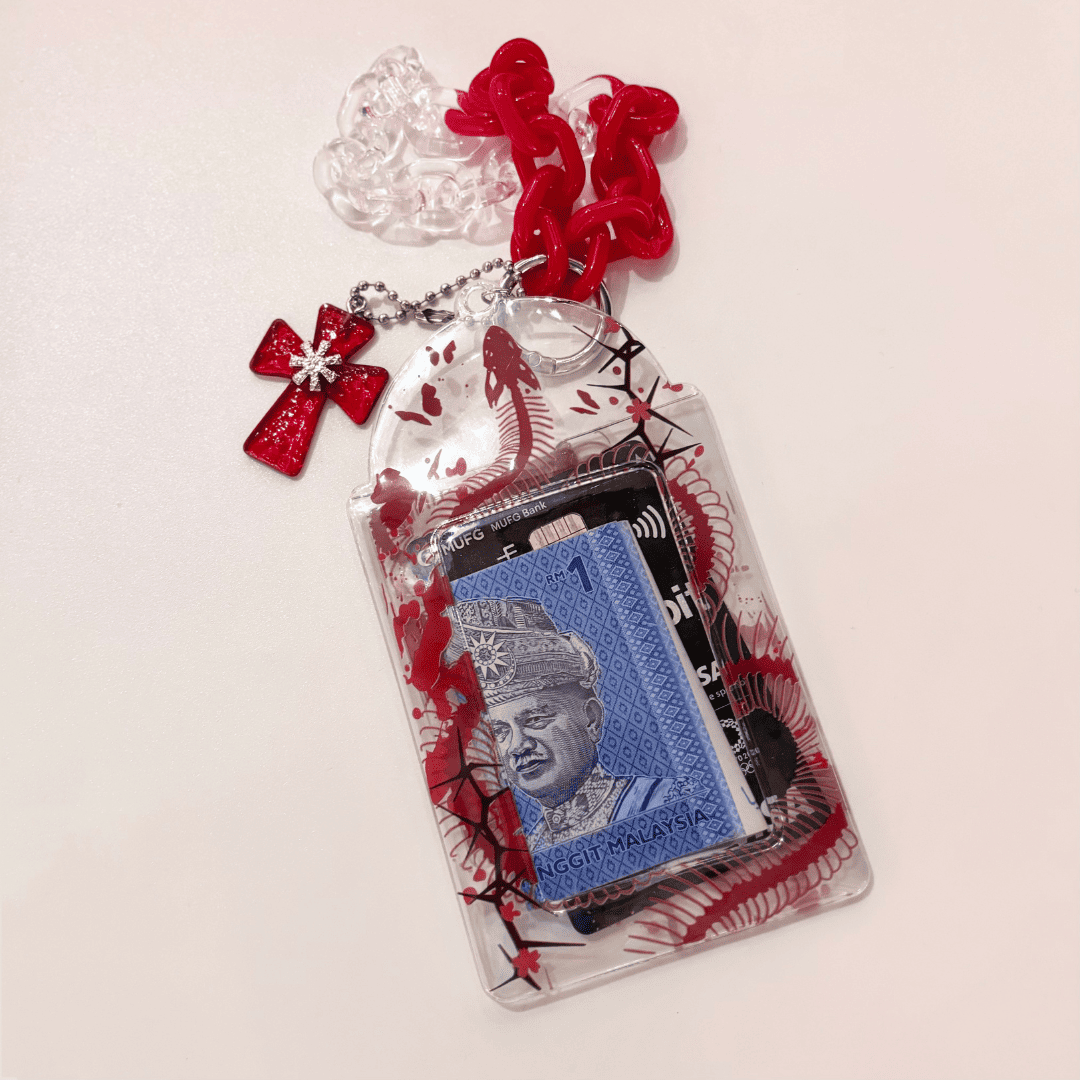 Red Serpent Cardholder Bag Charm