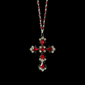 Blood Red Crystal Cross Necklace