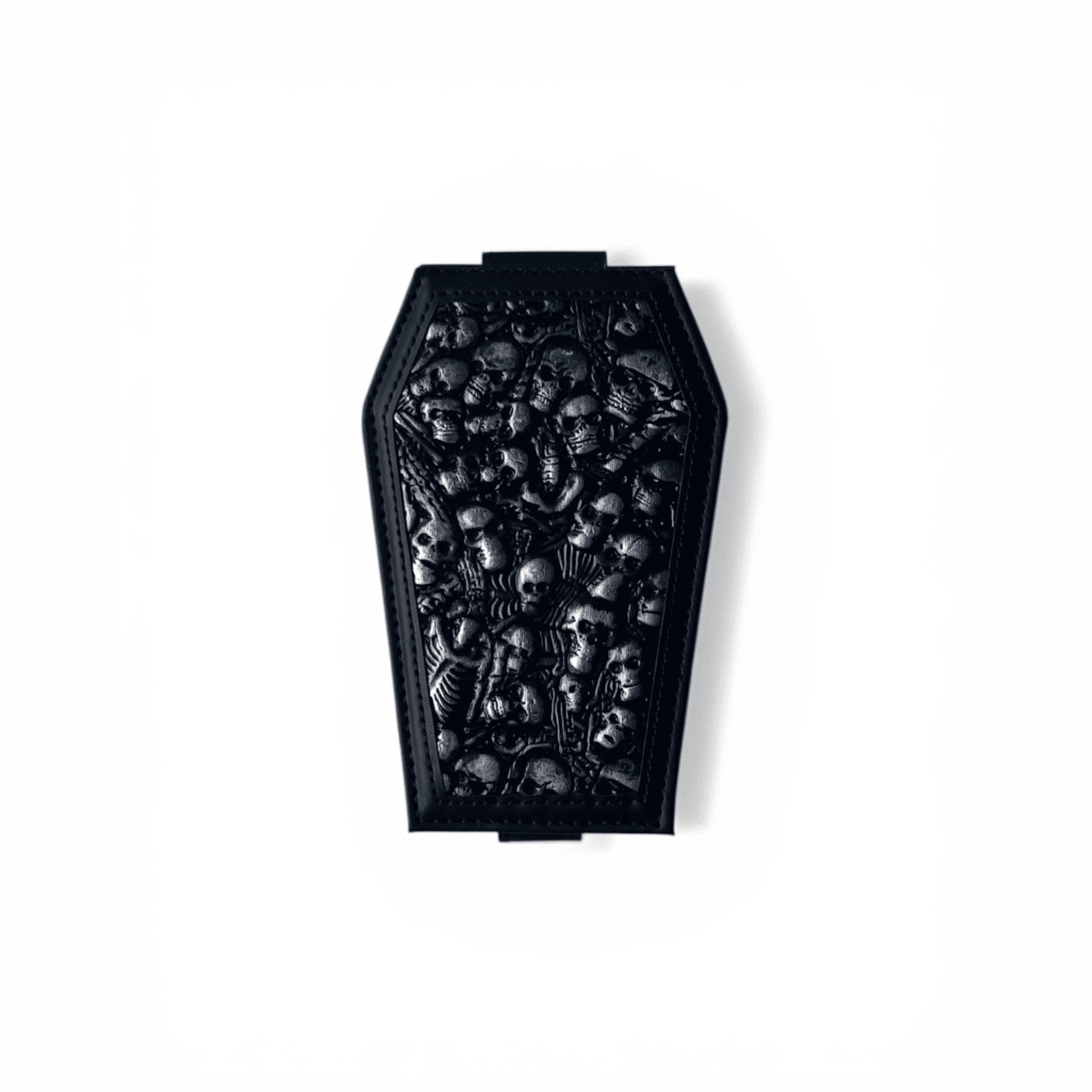 Skull Relief Leather Card Wallet